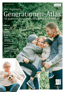 Titelbild der Informationsbroschüre "Generationen-Atlas" - Verbandsgemeinden Ramstein-Miesenbach, Bruchmühlbach-Miesau & Umgebung Titelbild der Broschüre