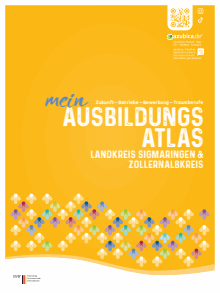 Titelbild der Informationsbroschüre "Ausbildungsatlas" - Landkreise Sigmaringen & Zollernalbkreis Titelbild der Broschüre