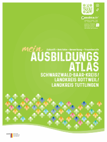 Titelbild der Informationsbroschüre "Ausbildungsatlas" - Landkreise Schwarzwald-Baar-Kreis, Rottweil & Tuttlingen Titelbild der Broschüre